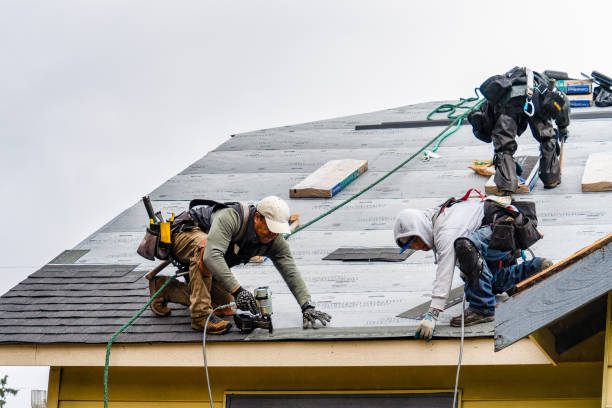 Professional Gutter Installation technician working in Darlington, WI